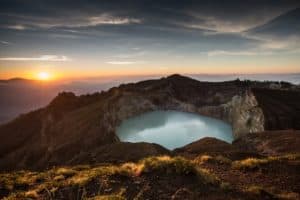 kelimutu volcano. mount, mountain