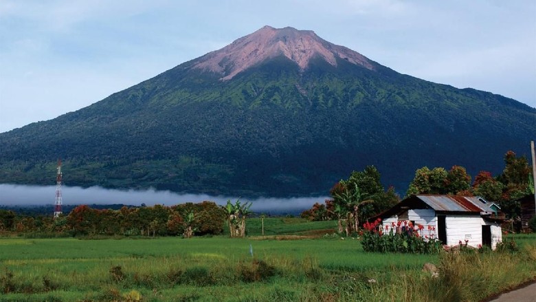 Mount With Active Volcanoes in Indonesia