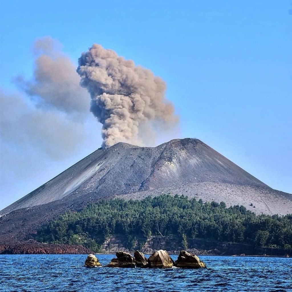 Mount With Active Volcanoes in Indonesia