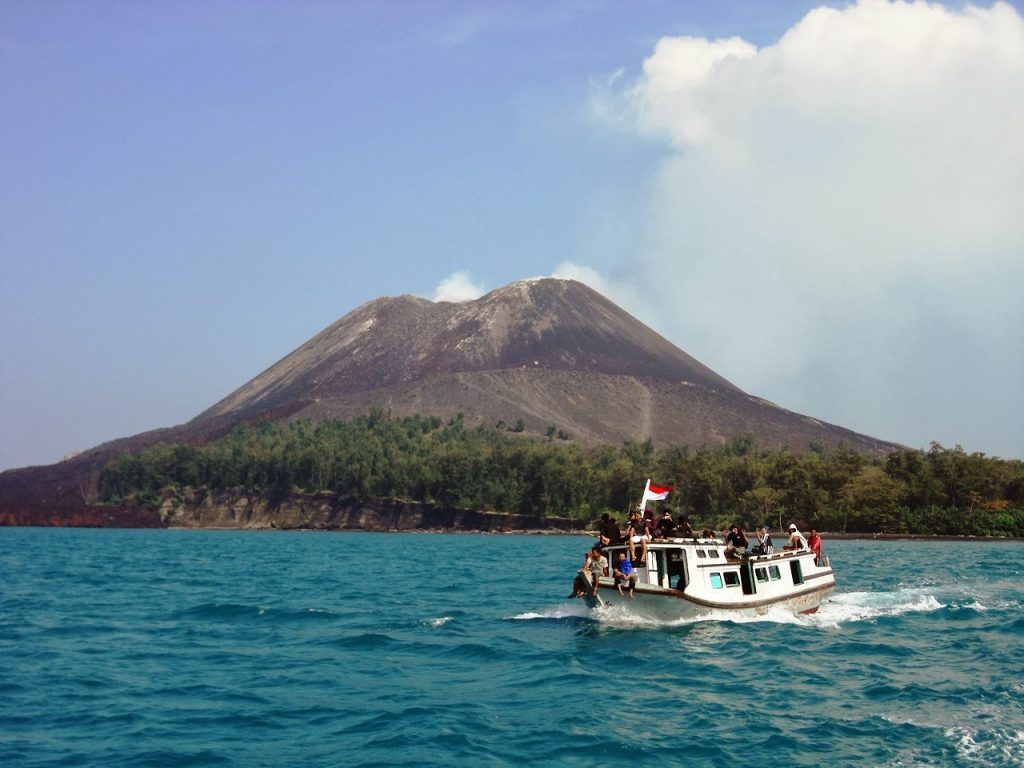 Volcano Mount Eruption in Indonesia