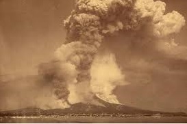 Volcano Mount Eruption in Indonesia