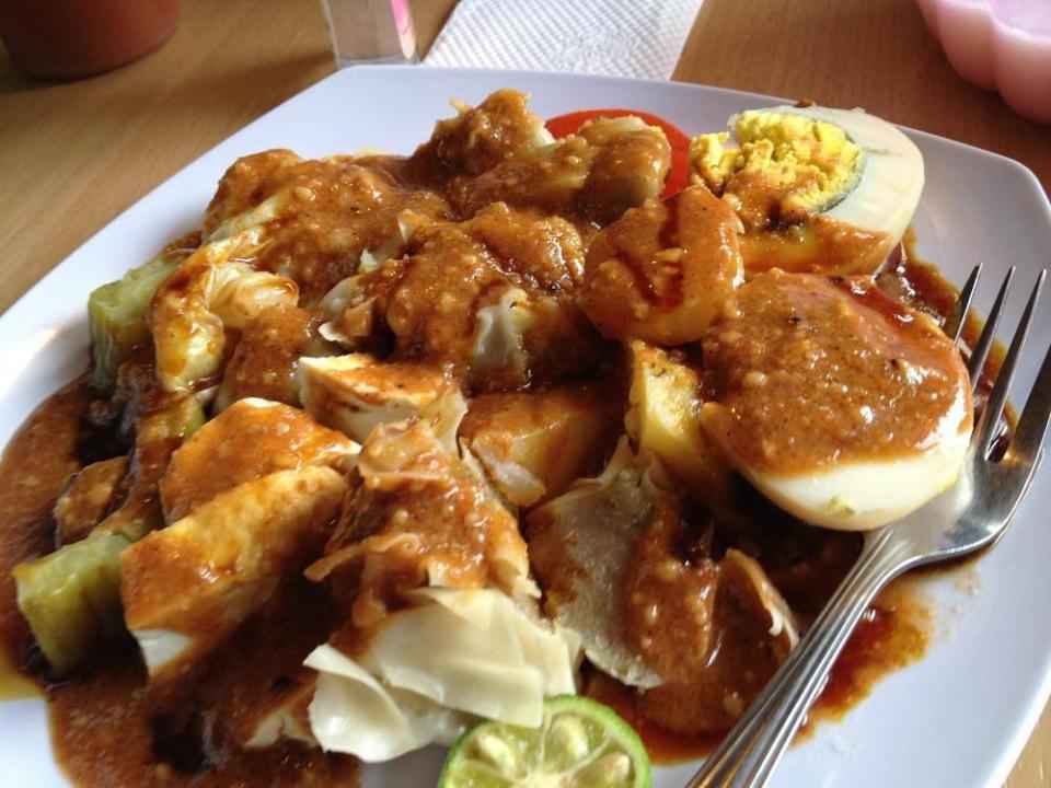 Indonesian Food With Peanut Sauce