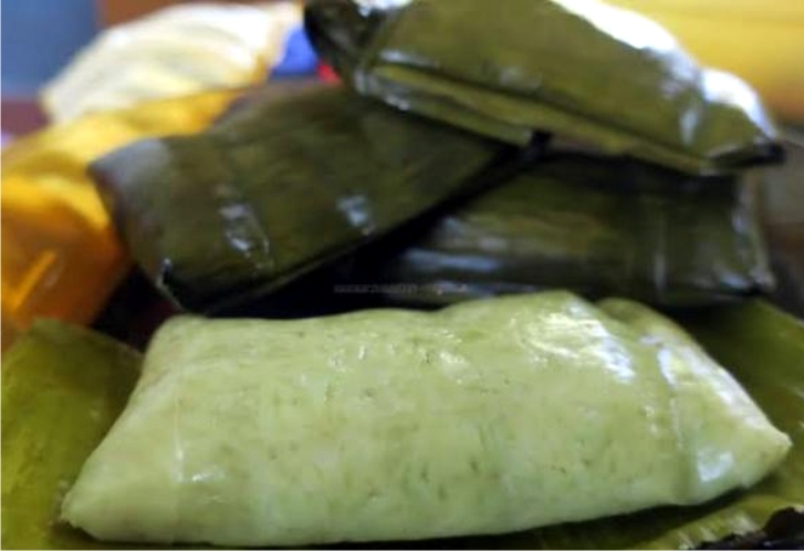Indonesian Dishes Wrapped In Banana Leaf